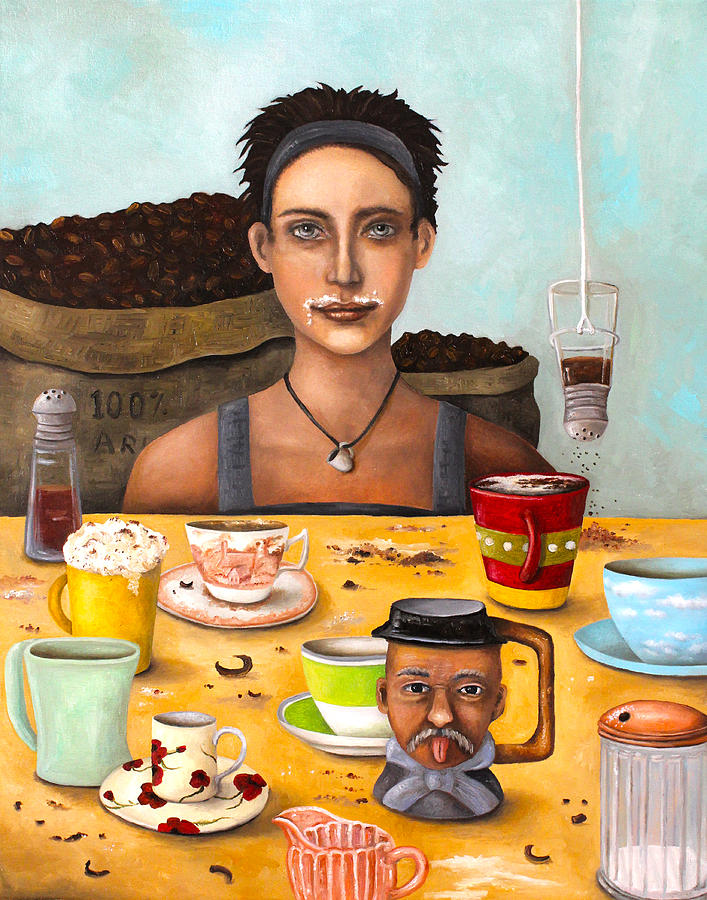 The Coffee Addict Painting by Leah Saulnier The Painting Maniac
