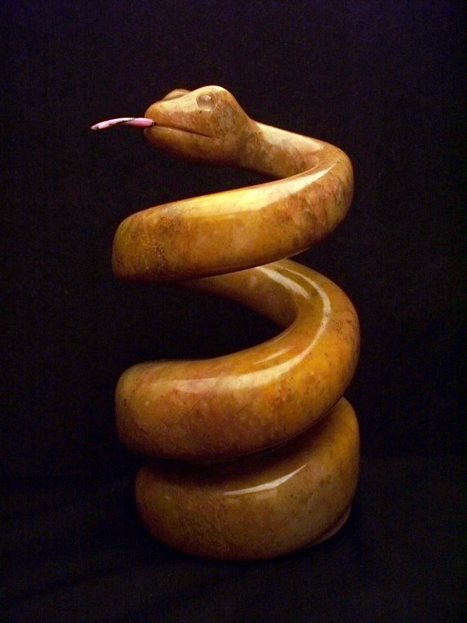 snake garden statue