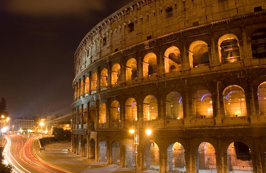 The Coliseum at Night Photograph by Jeremy Voisey