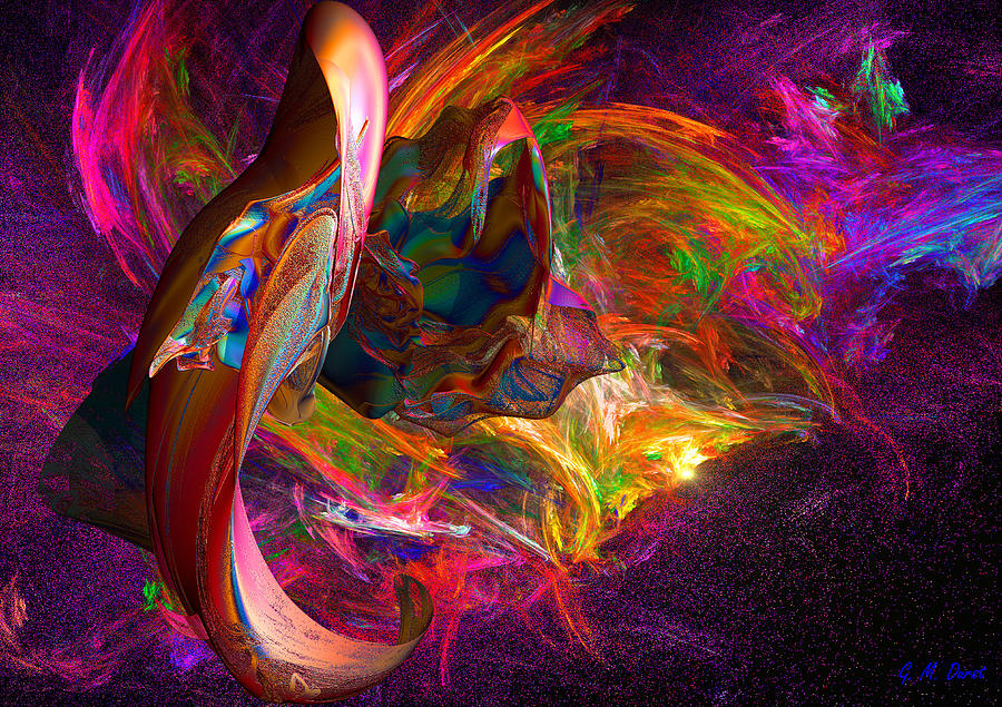 Abstract Digital Art - The Color of Joy by Michael Durst
