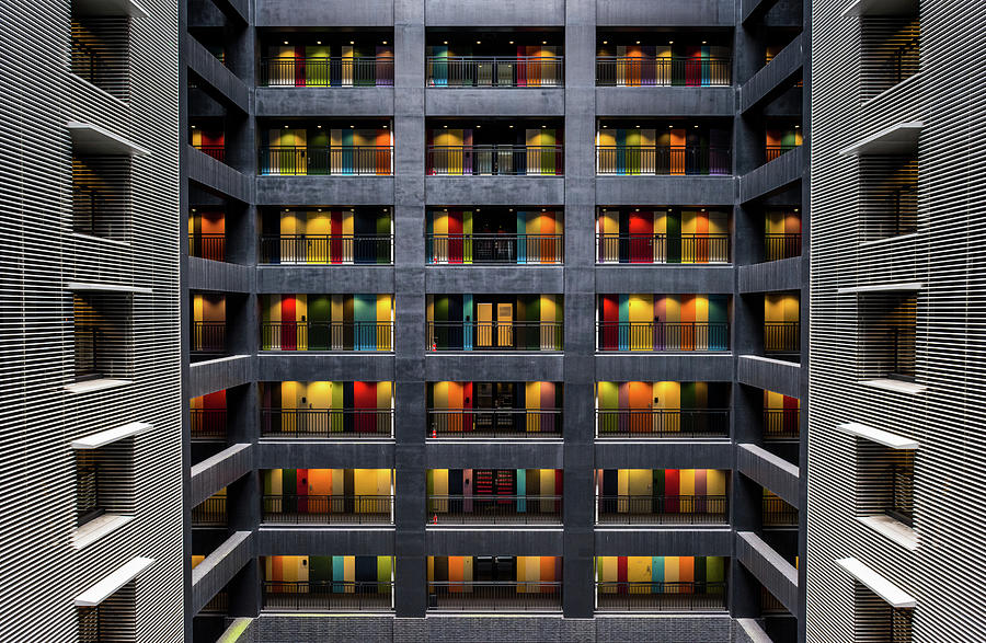 The Colored Doors Photograph by Marc Pelissier