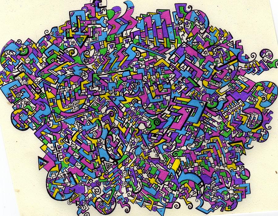 The Colors and Shapes of Sanity Drawing by Davivid Rose
