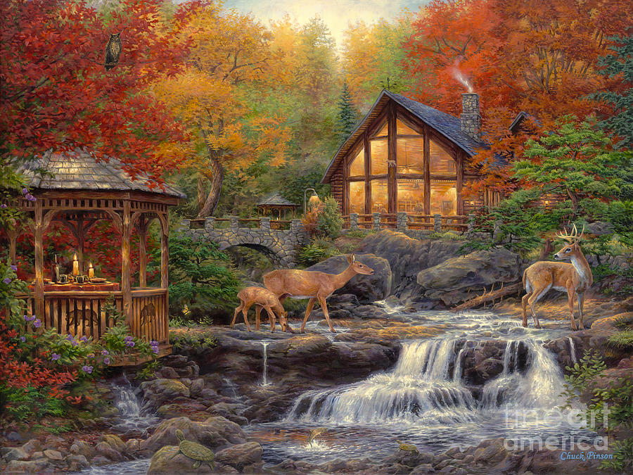 Deer Painting - The Colors of Life by Chuck Pinson