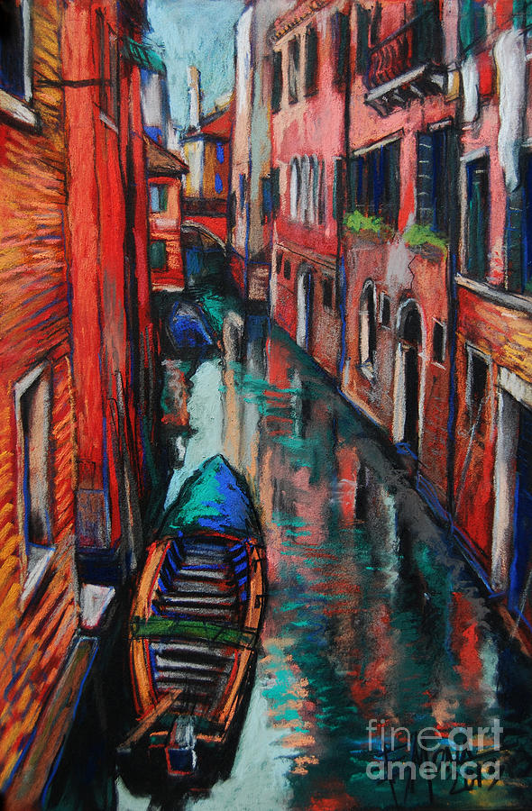 Boat Painting - The Colors Of Venice by Mona Edulesco
