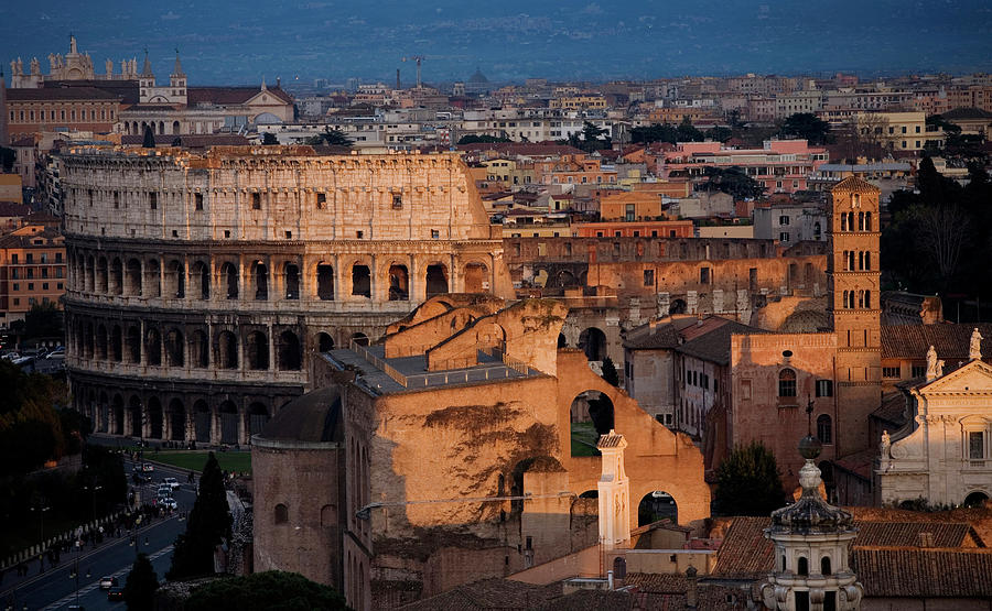 City Photograph - The Colosseum And The Roman Forum by Chico Sanchez