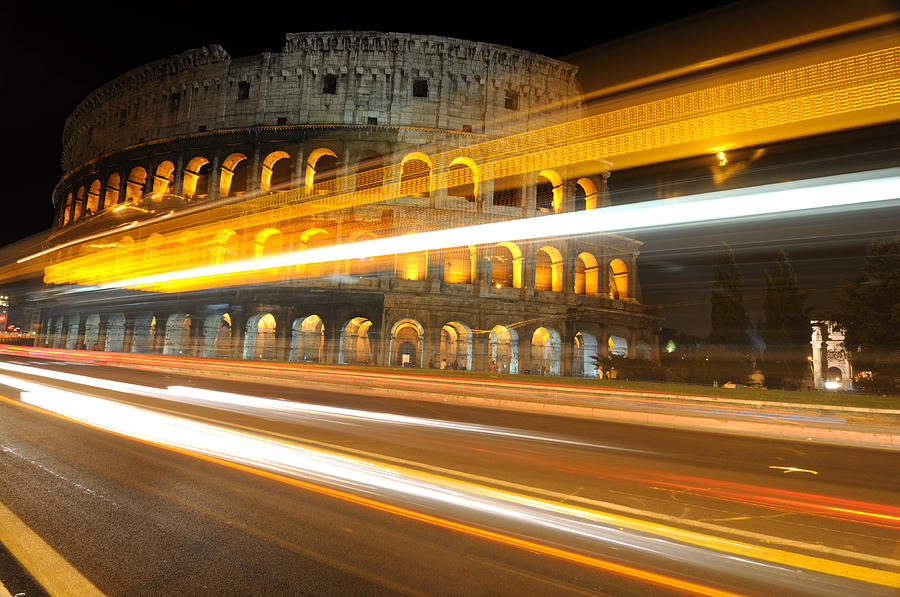 The Colosseum Lights Photograph by Jeremy Voisey