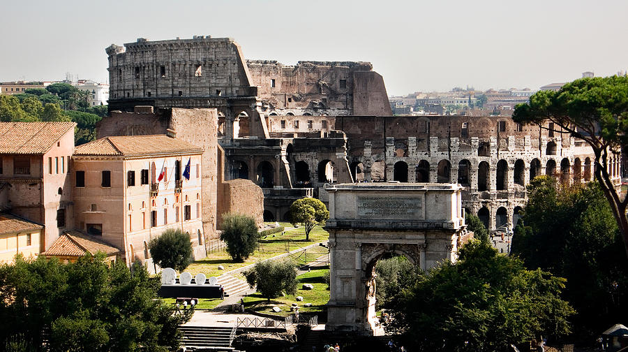 The Colosseum through the Forum Photograph by Weston Westmoreland