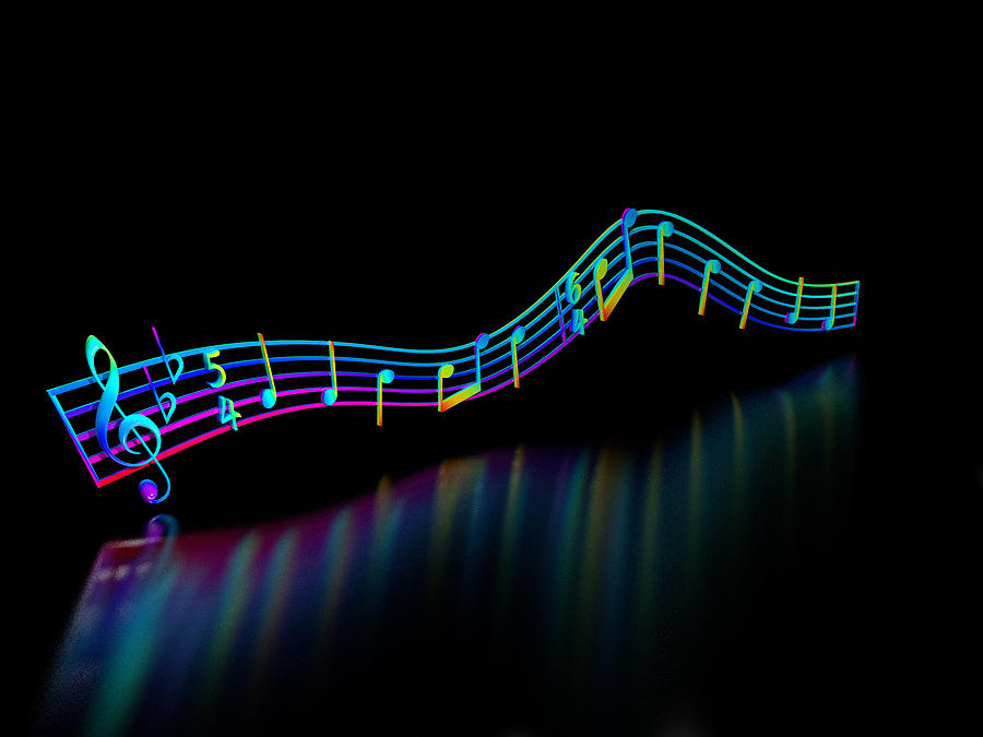 Music Digital Art - The Colour of Music by Paul McManus Music Digital Art - The Colour of Music by Paul McManus