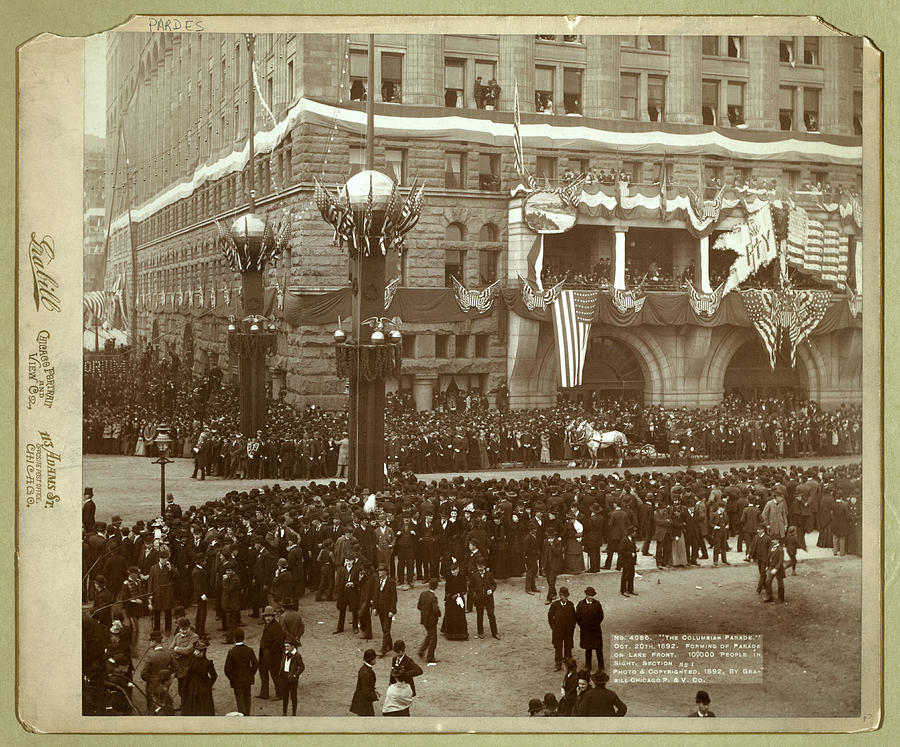 The Columbian Parade. Oct. 20th, 1 Forming Of Parade Photograph by Litz ...