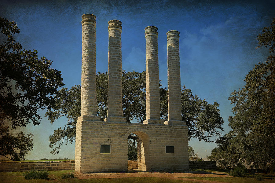 University Photograph - The Columns of Old Baylor at Independence -- 3 by Stephen Stookey