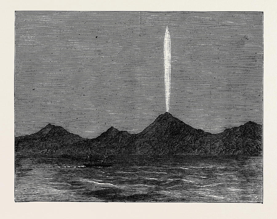 Queen Drawing - The Comet In The Southern Hemisphere As Viewed by English School