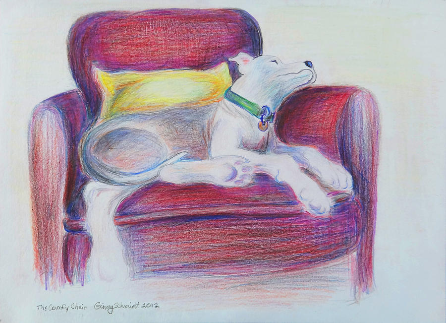 The Comfy Chair Drawing by Ginny Schmidt
