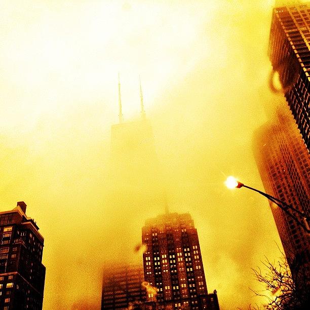Chicago Photograph - The Commute #fog #chicago by David Sabat