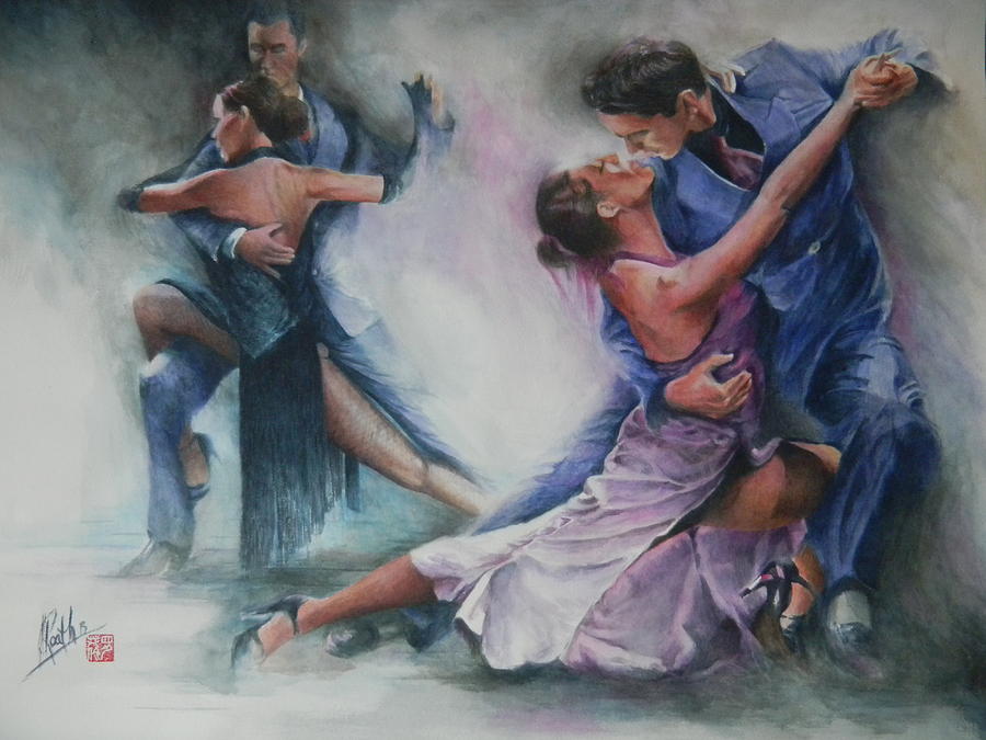 Dance Painting - The Competition by Alan Kirkland-Roath