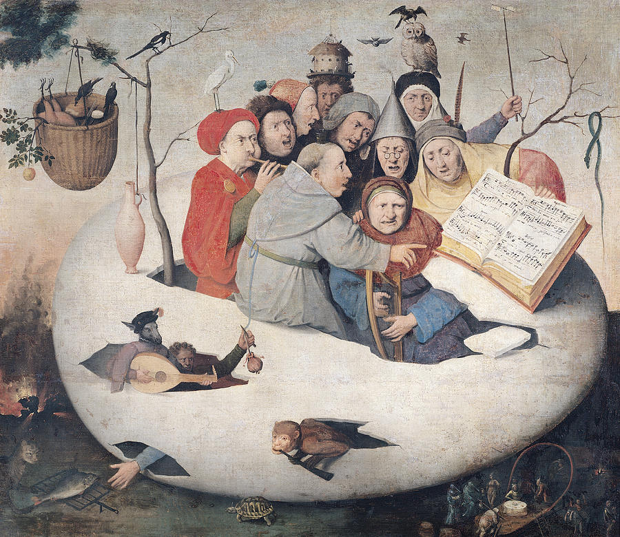 The Concert In The Egg Oil On Panel Photograph by Hieronymus Bosch