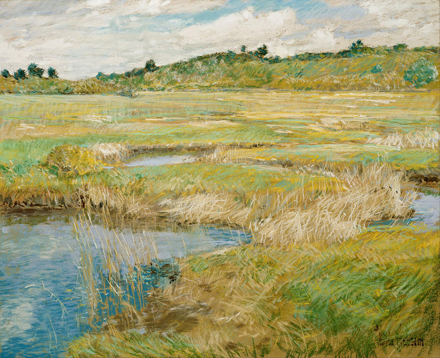 Childe Hassam Painting - The Concord Meadow by Childe Hassam