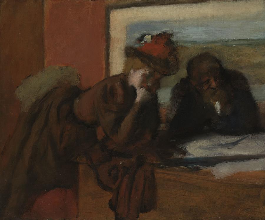 Impressionism Painting - The Conversation, 1885-95 by Edgar Degas