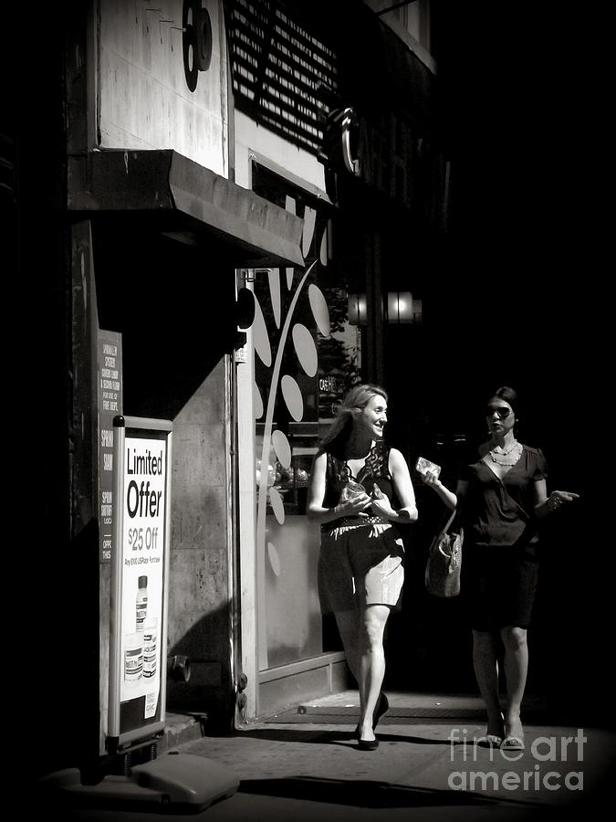 New York City Photograph - The Conversation - A Walk in New York by Miriam Danar