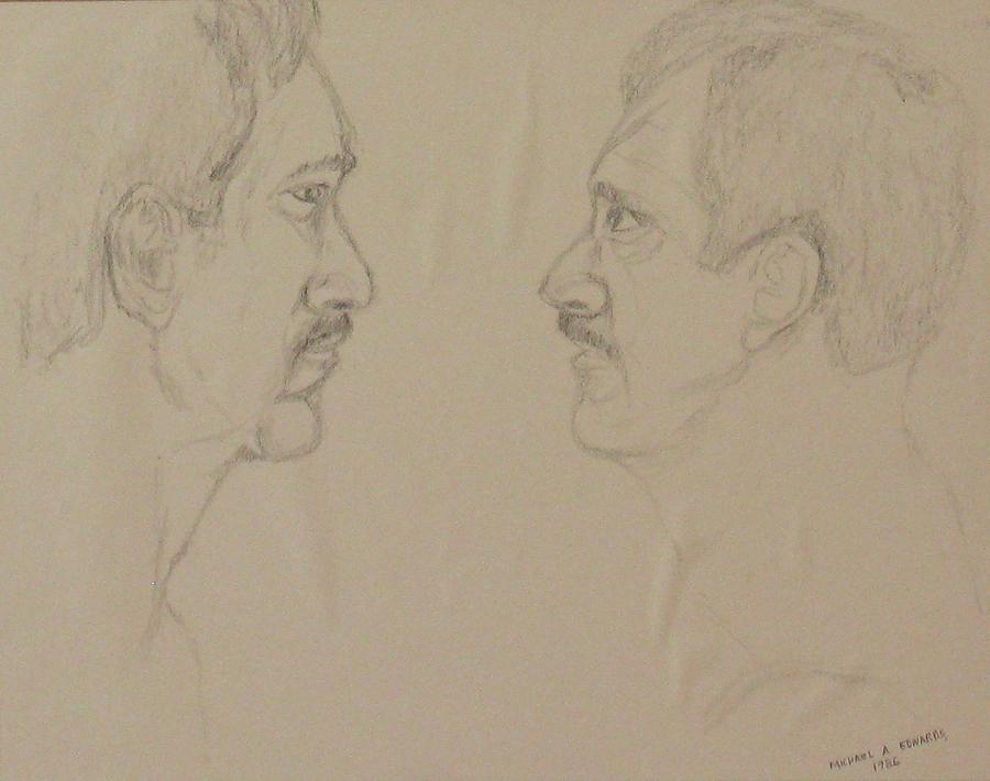 The Conversation Drawing by Michael Anthony Edwards
