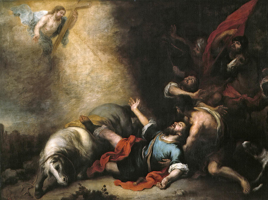 The Conversion of Saint Paul Painting by Bartolome Esteban Murillo
