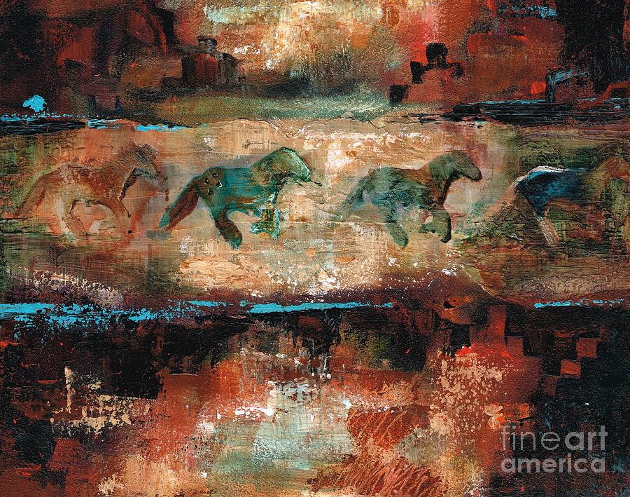Horses Running Painting - The Cookie Jar by Frances Marino