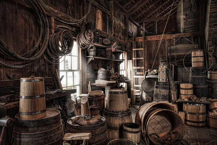 The Coopers Shop - 19th century workshop Photograph by Gary Heller