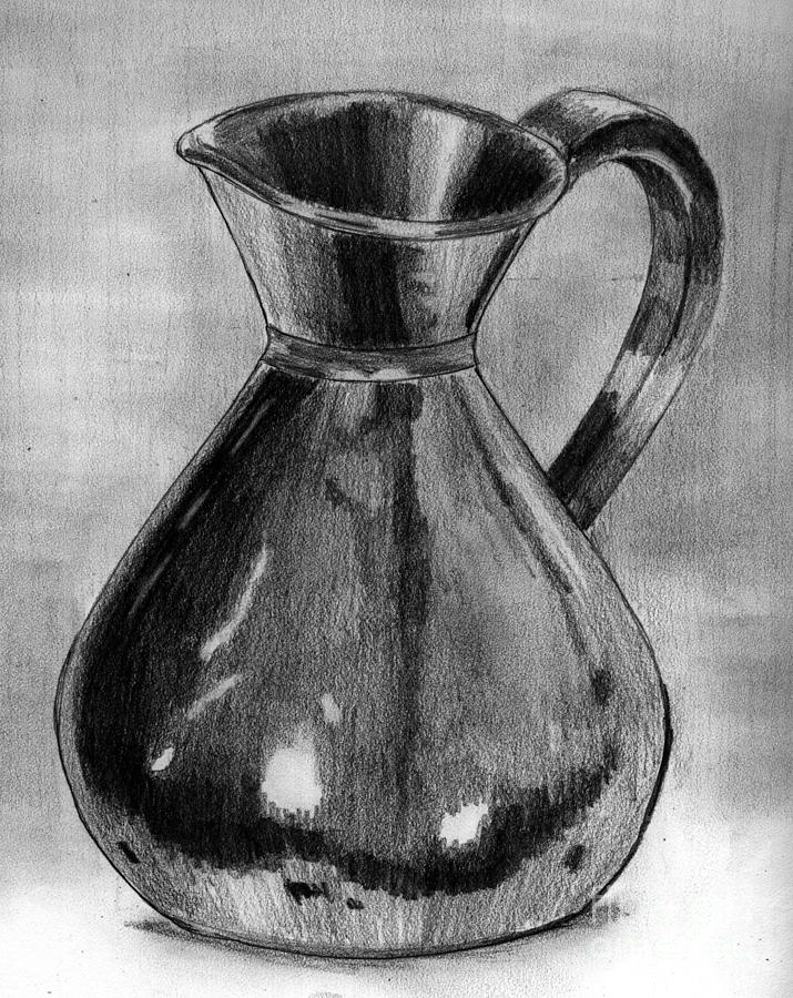 The Copper Pot Drawing - The Copper Pot Fine Art Print