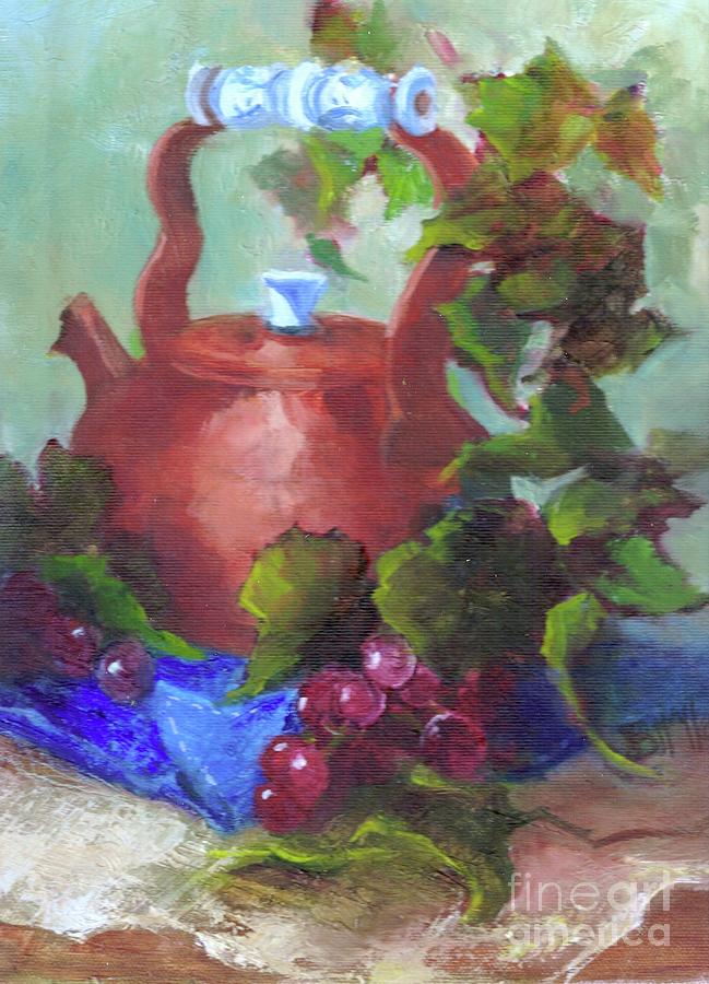 The Copper Tea Pot Painting By Joanne Hall Fine Art America