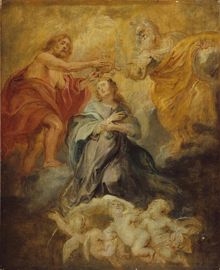 Peter Paul Rubens Painting - The Coronation of the Virgin by Peter Paul Rubens