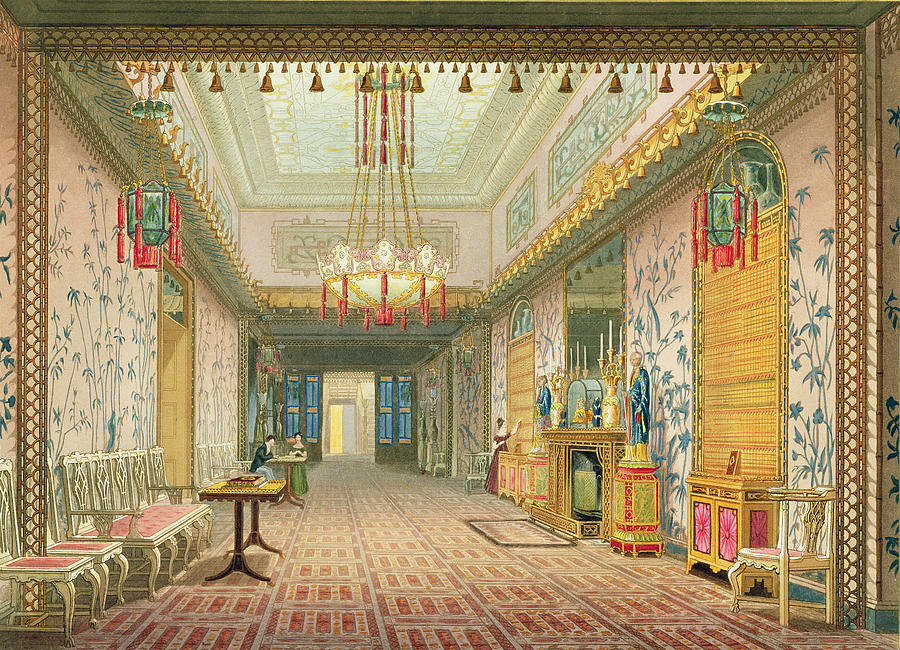 The Corridor Or Long Gallery Drawing by English School