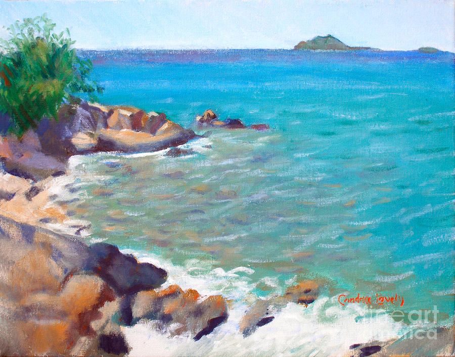 Saba Painting - The Cottage View by Candace Lovely