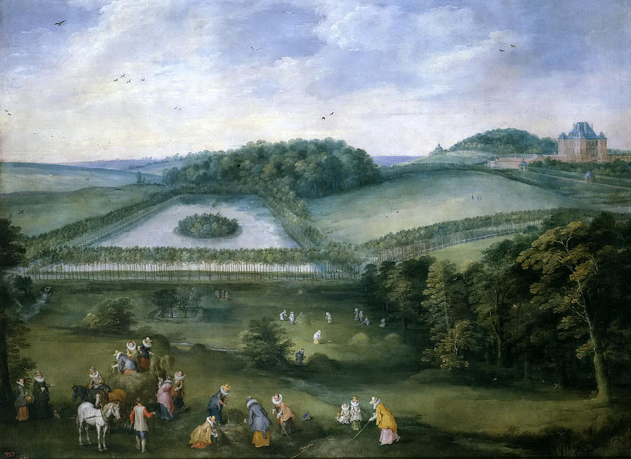 The Country Excursion of Isabel Clara Eugenia Painting by Jan Brueghel the Elder and Joos de Momper the Younger