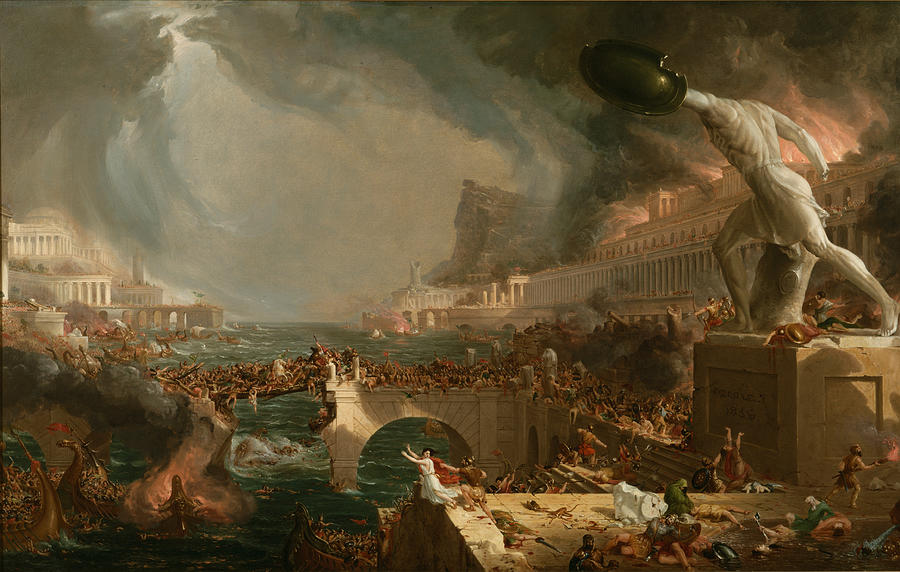 The Course of Empire Destruction  Painting by Thomas Cole
