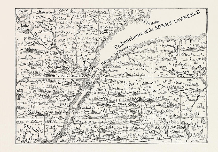 Vintage Drawing - The Course Of The River St by Canadian School