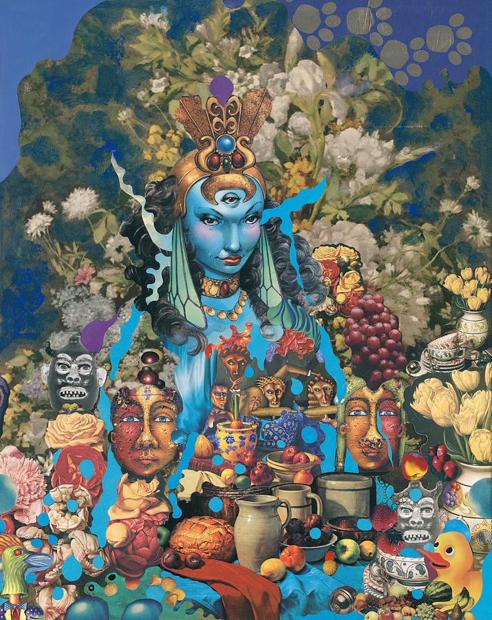 Fantasy Mixed Media - The Court of the Blue Princess by Douglas Fromm