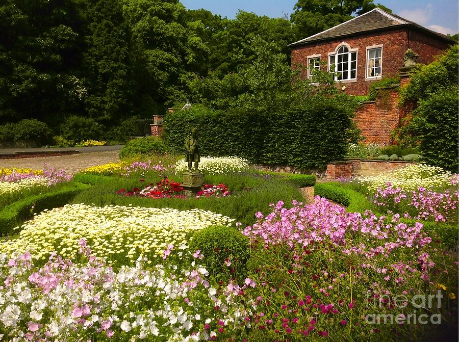The Courtyard gardens at Adlington Hall Photograph by Joan-Violet Stretch