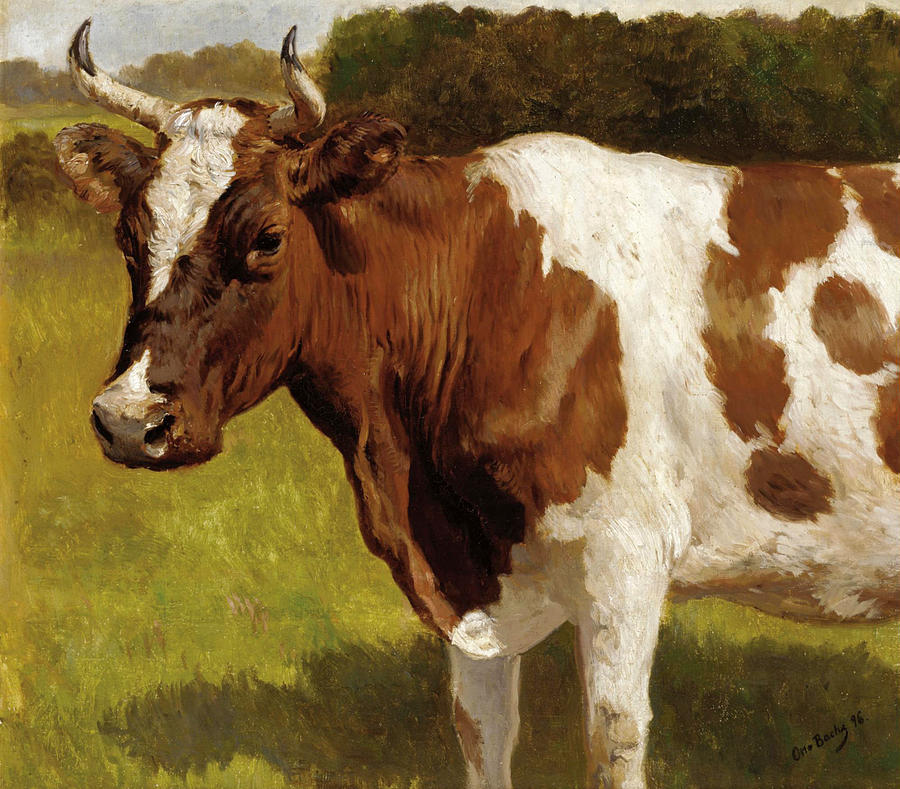Nature Painting - The Cow by Otto Bache