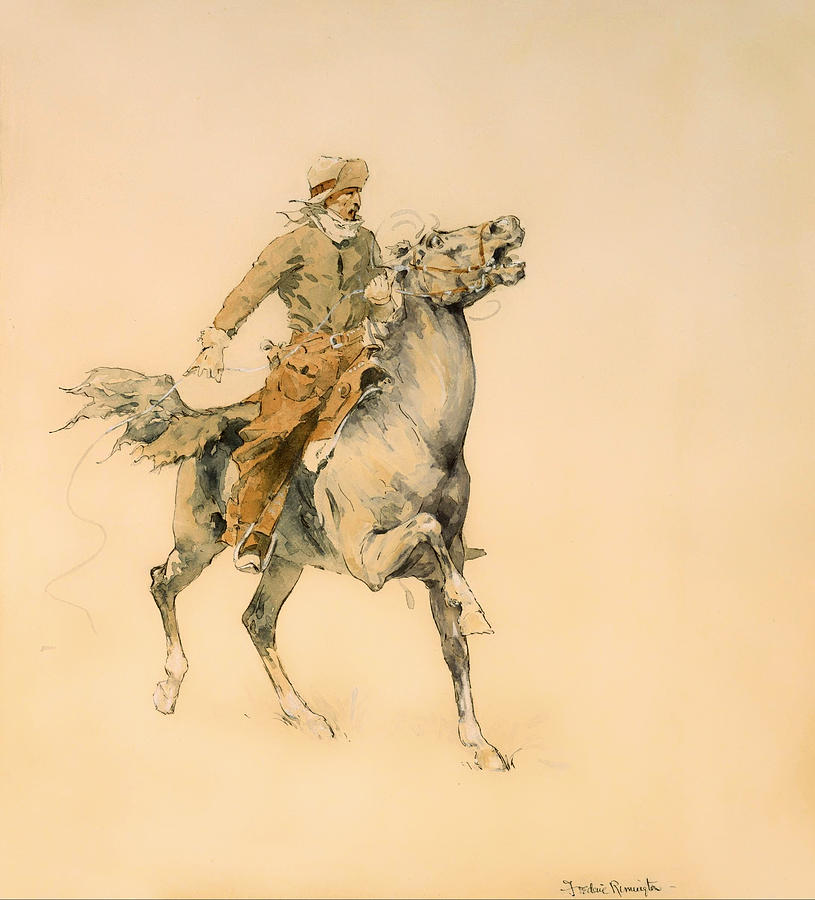 Vintage Painting - The Cowboy by Mountain Dreams