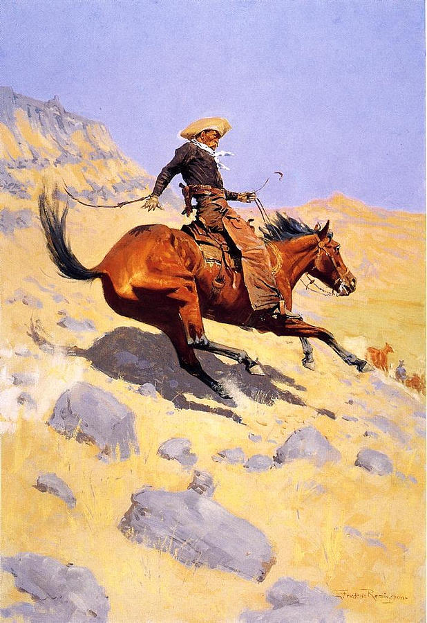 The Cowboy Digital Art by Fredrick Remington