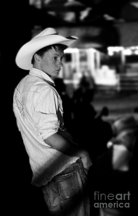 Black And White Photograph - The Cowboy by Jennifer Camp