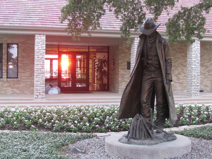 The Cowboy on the Campus of Texas Christian University Photograph by Shawn Hughes