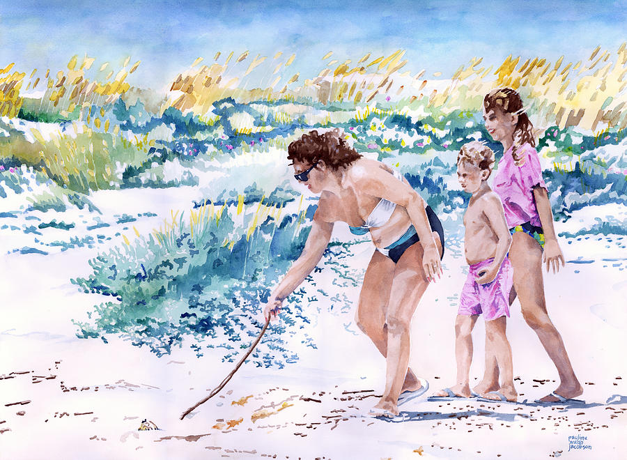 The Crab Herders Painting by Pauline Walsh Jacobson