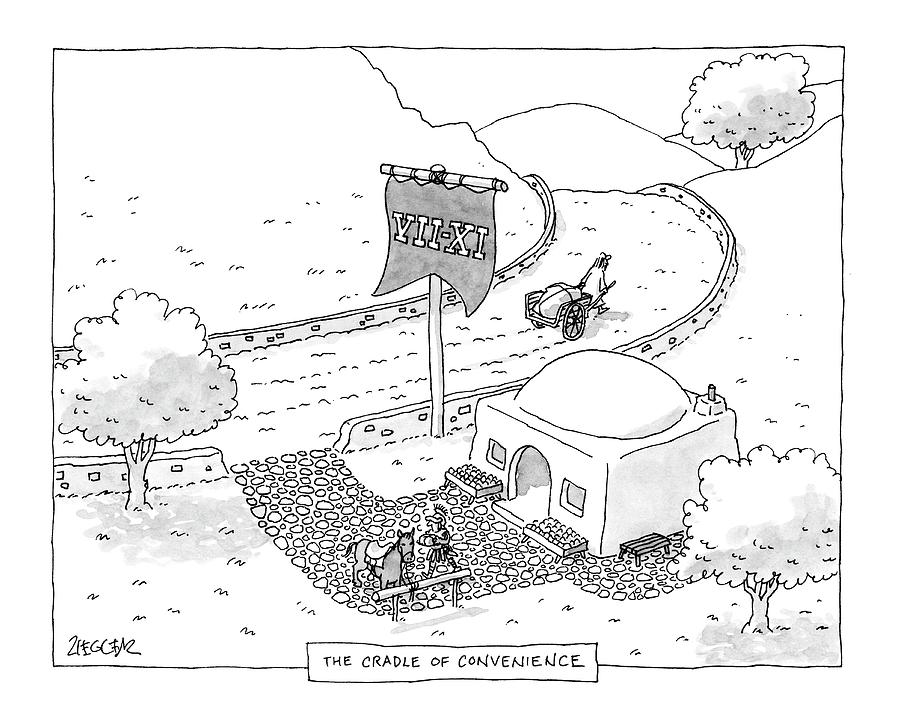 The Cradle Of Convenience Drawing by Jack Ziegler
