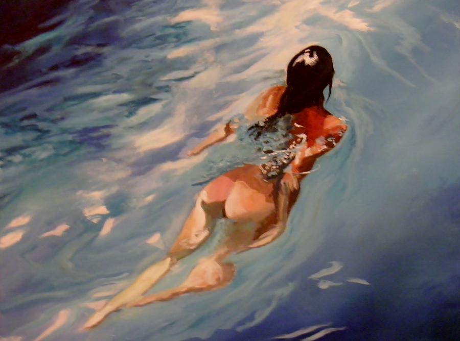 The Creature From The Blue Lagoon Painting by Terence R Rogers