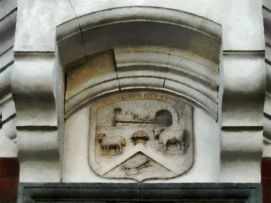 Sheep Photograph - The Crest of the Christchurch City Council by Steve Taylor