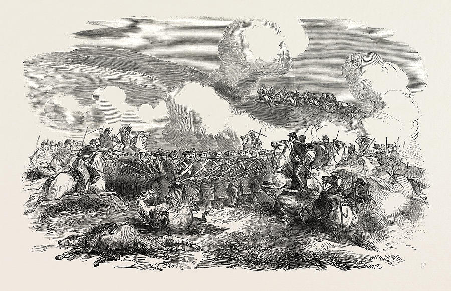 The Crimean War Charge Of The Chasseurs Dafrique October 25 Drawing by ...