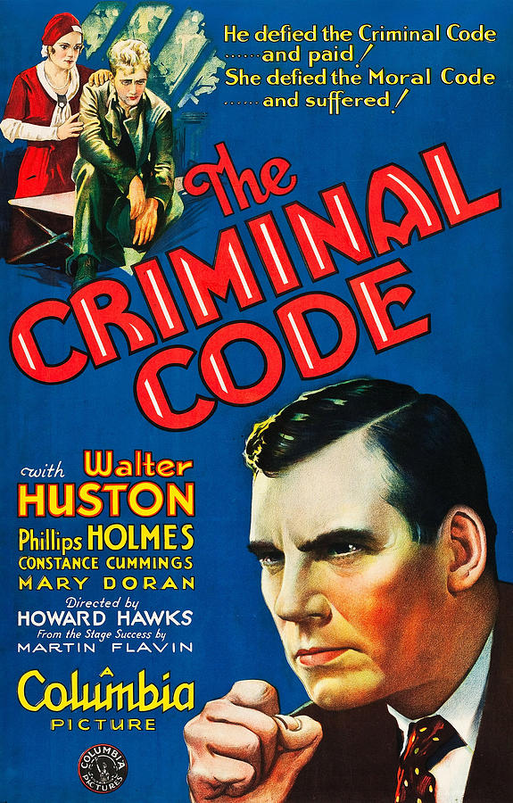 Movie Photograph - The Criminal Code, Us Poster Art by Everett
