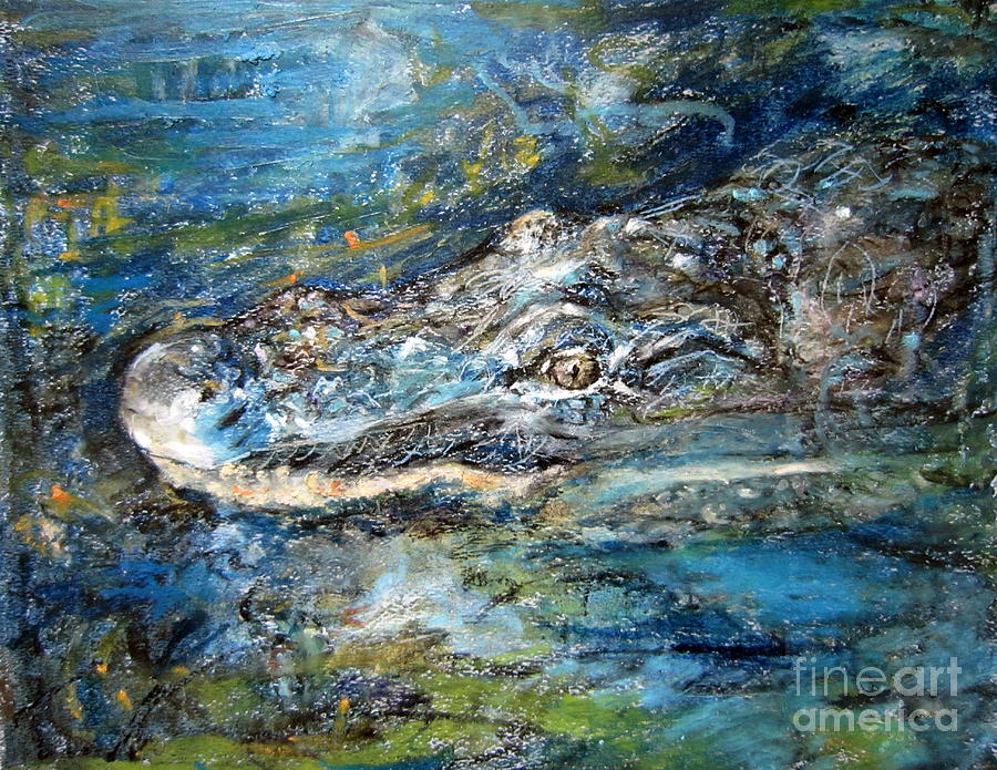 The Crocodile Hunter Painting by Jieming Wang