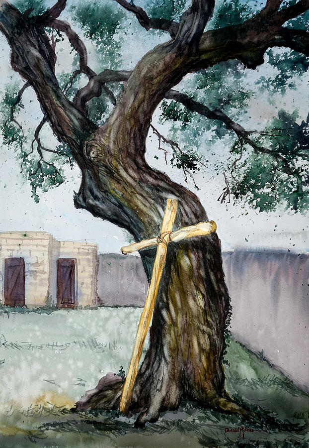 The Cross and the Tree Painting by Daniel Adams