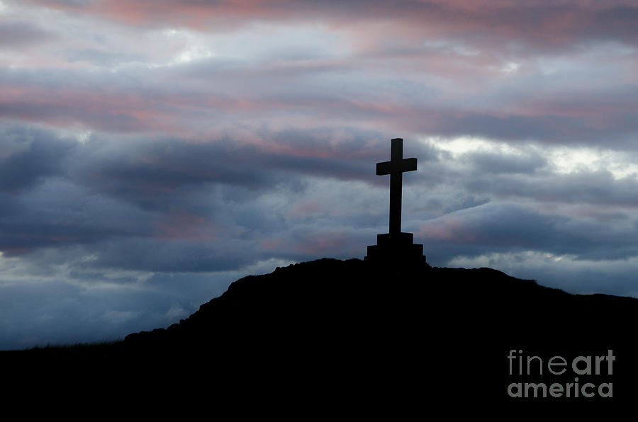 The cross on the hill Photograph by Steev Stamford